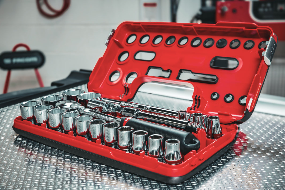 Pack OGV® Grip DBOX - un jeu de clés mixtes 441 en étui 8 pièces + un coffret DBOX 1/2" 21 pièces