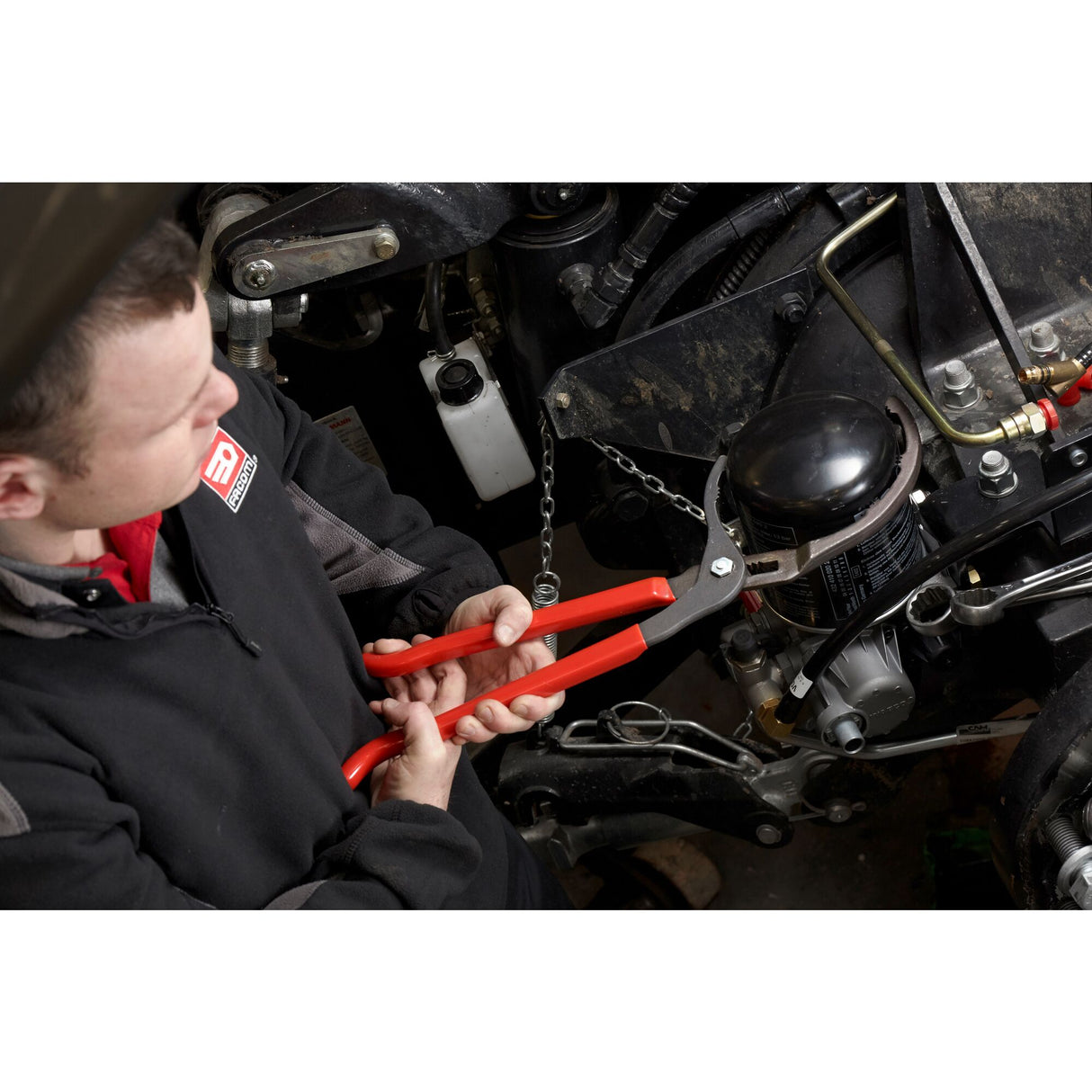 Pince pour filtre à huile poids lourds, 8 positions, diamètre 95 à 178 mm