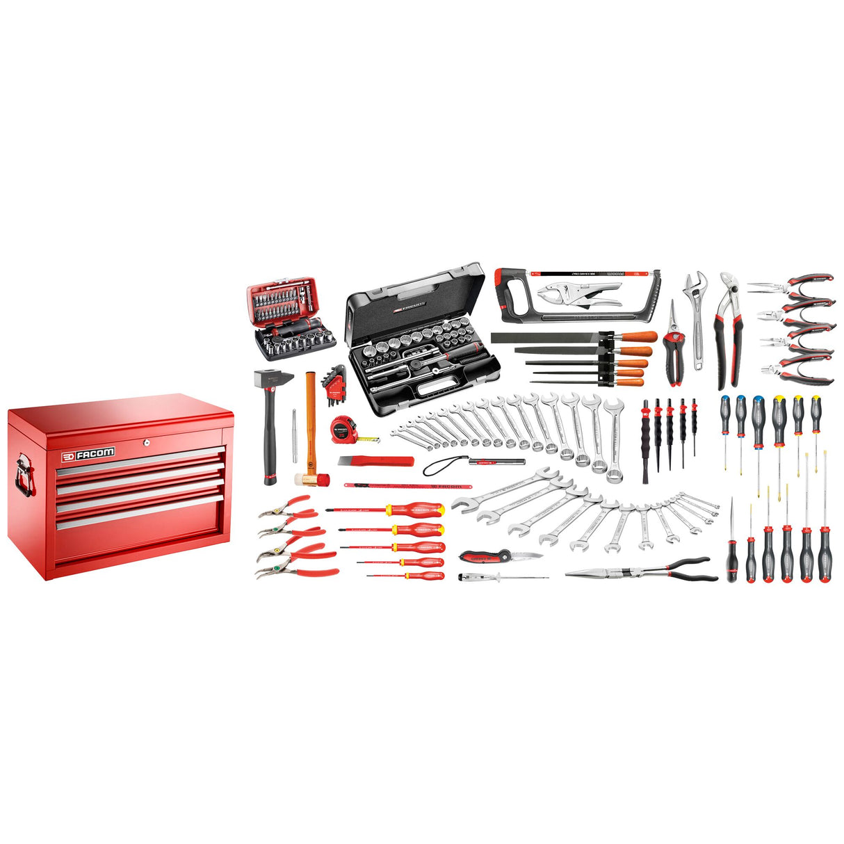 Sélection maintenance industrielle 165 outils - coffre 4 tiroirs