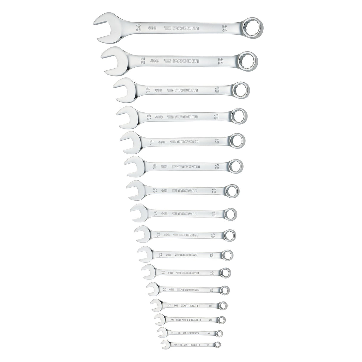 Jeu de clés mixtes - 40B - Trousse textile - 7 pièces