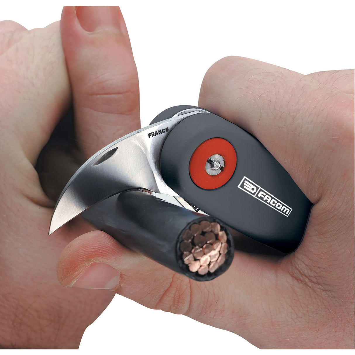 Couteau d'électricien manche plastique 2 lames