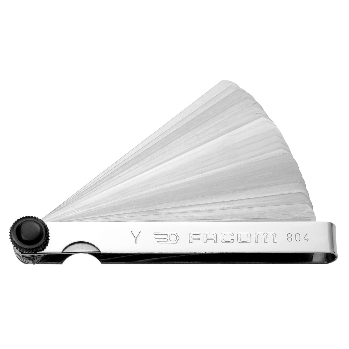 Jauge D'Épaisseur FACOM 804 - 19 Lames 0.04-1.0mm, Métal, Cadre Nicklé, Pour Mécanique Auto/Industrie