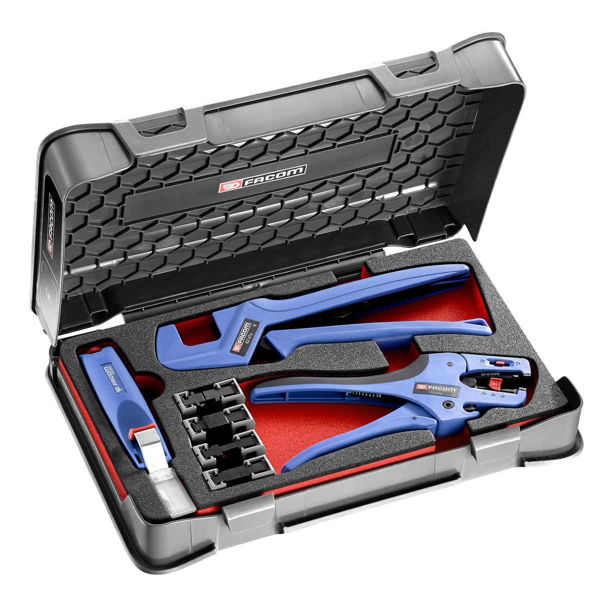 Composition dégainage-sertissage pour électricien, 7 pièces