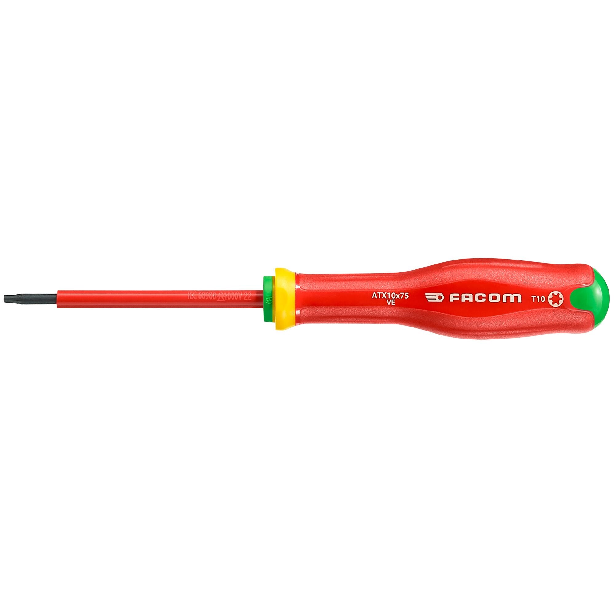 Tournevis Facom AT 3,5x100 VE – Isolé 1000V, Rouge, Neuf Sous Garantie à Vie