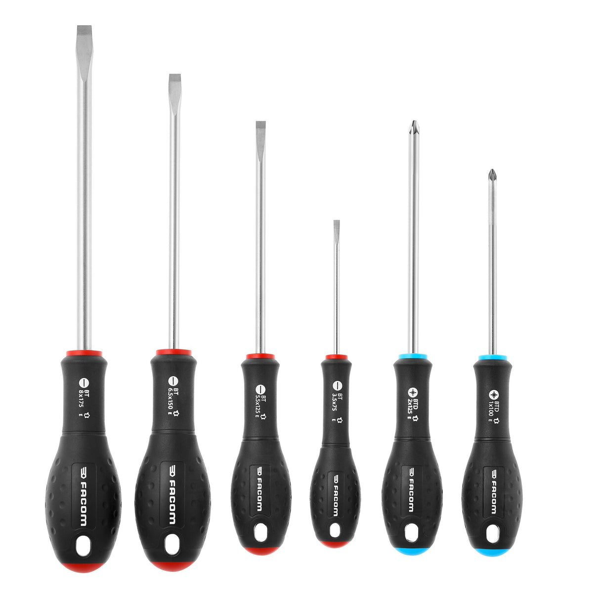 Jeu de 4 tournevis plats et 2 tournevis Pozidriv®