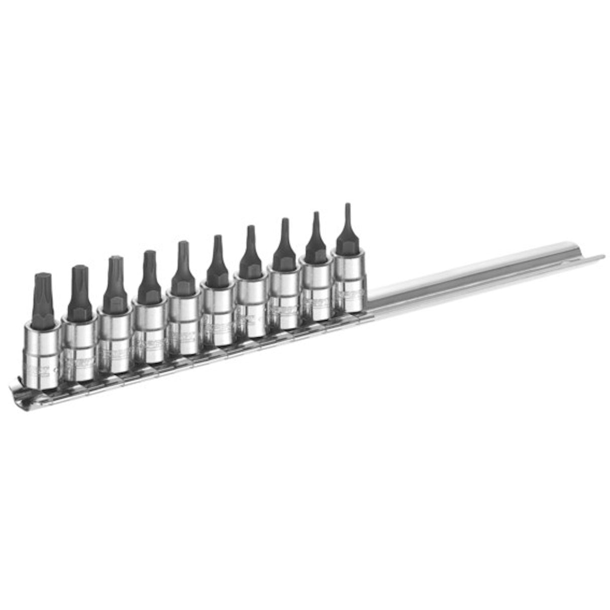 Jeu de douilles tournevis TORX® 1/4", 10 pièces