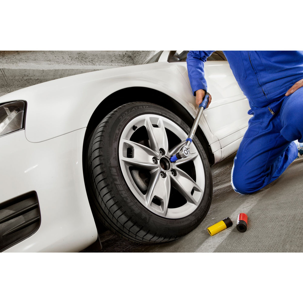 Coffret douilles et accessoires, 1/2", 21 pièces