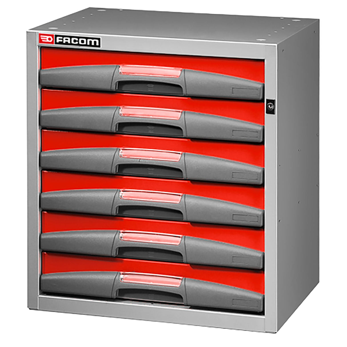 Caisson petite largeur avec 6 tiroirs, H 75, L 495 x H 542 mm