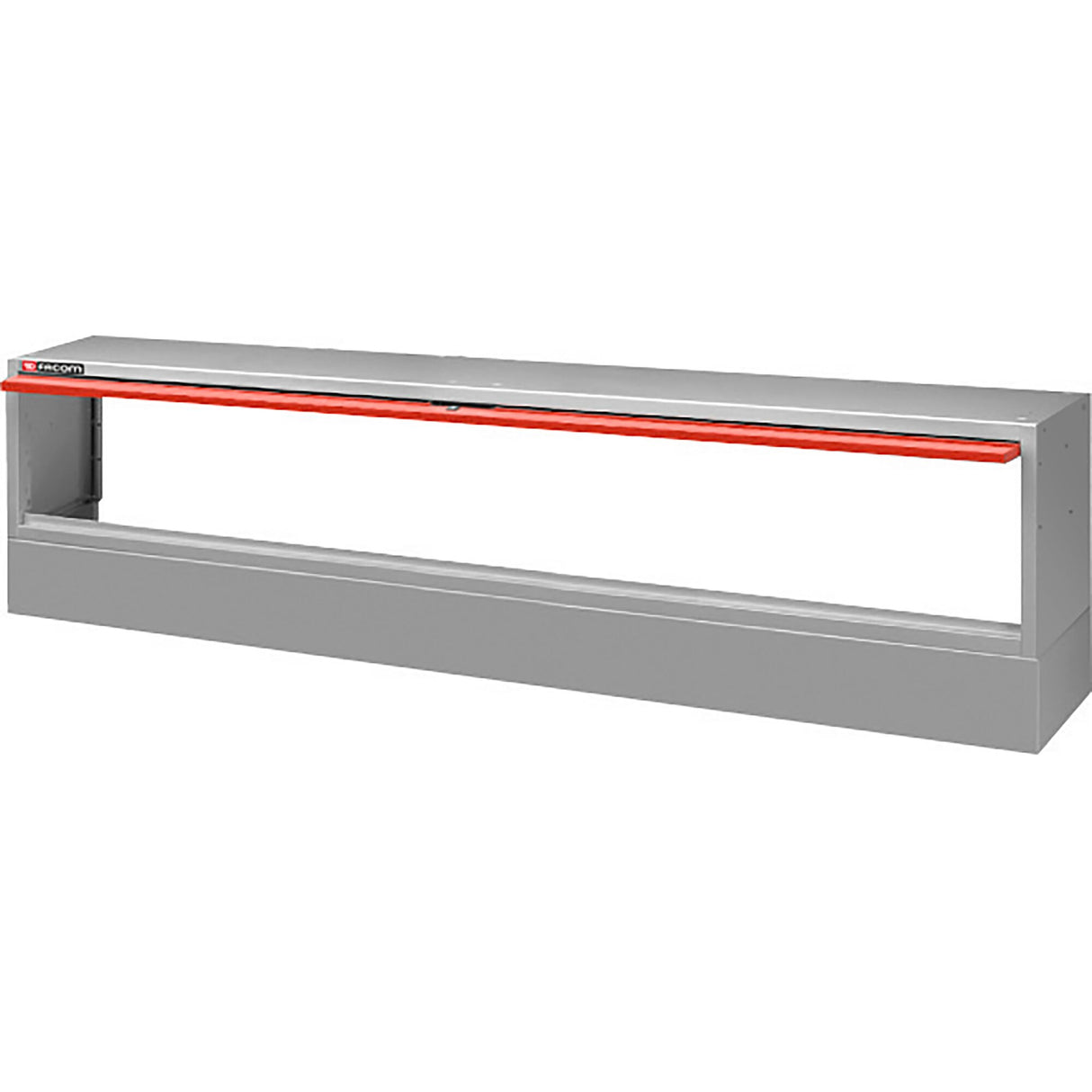 Base largeur XL, passage de roues, porte métal avec serrure, L 1237 x H 542 mm