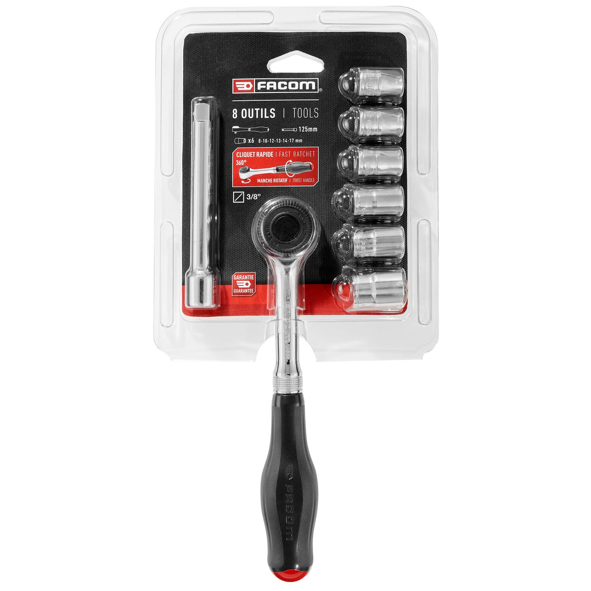 Jeu de douilles 3/8", 8 pièces