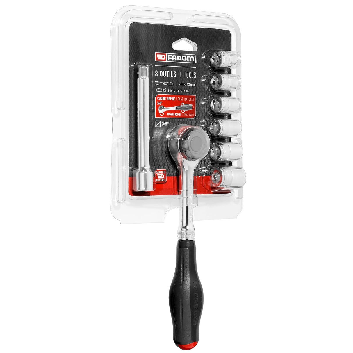 Jeu de douilles 3/8", 8 pièces