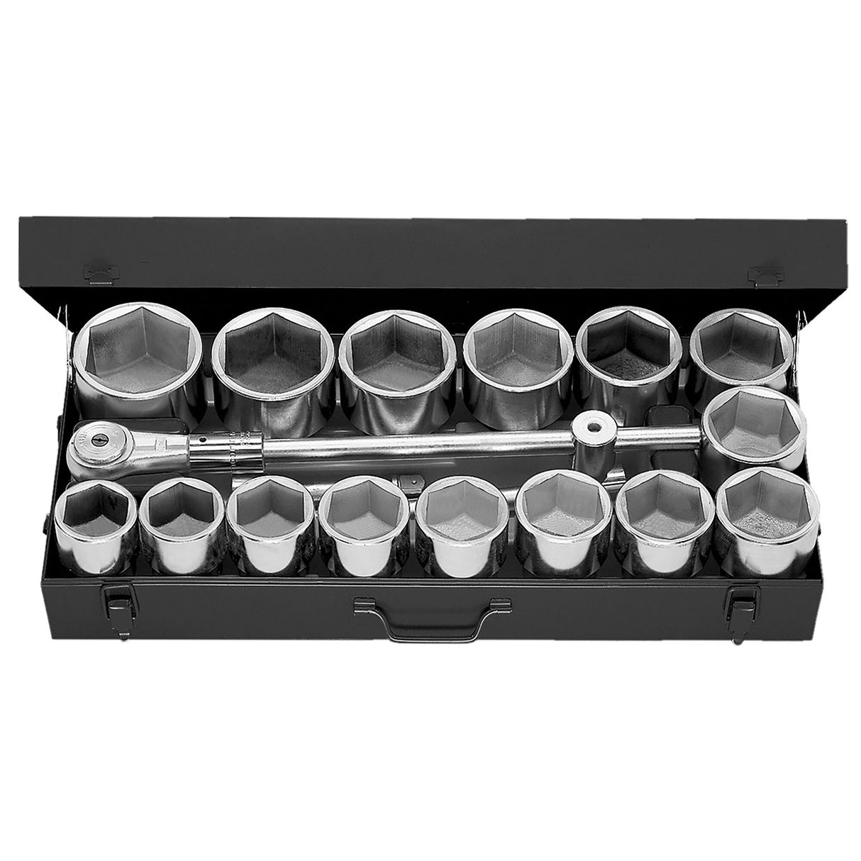 Coffret de douilles, 6 pans métriques, 19 pièces, 1"