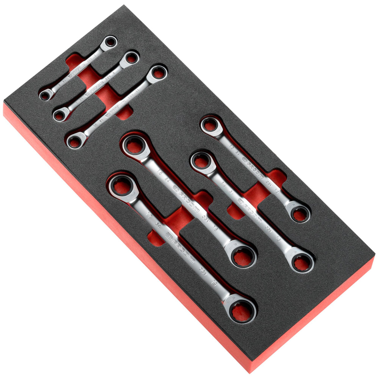 Module mousse clé cliquet droite 6-19mm