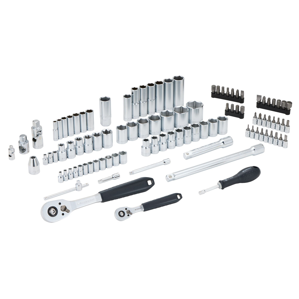 Coffret cliquet-douilles 1/4" & 1/2" Twin Box - 100 pièces