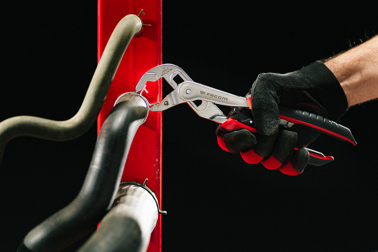 Pince multiprise entrepassée à réglage automatique, manche bi-matière, 250 mm