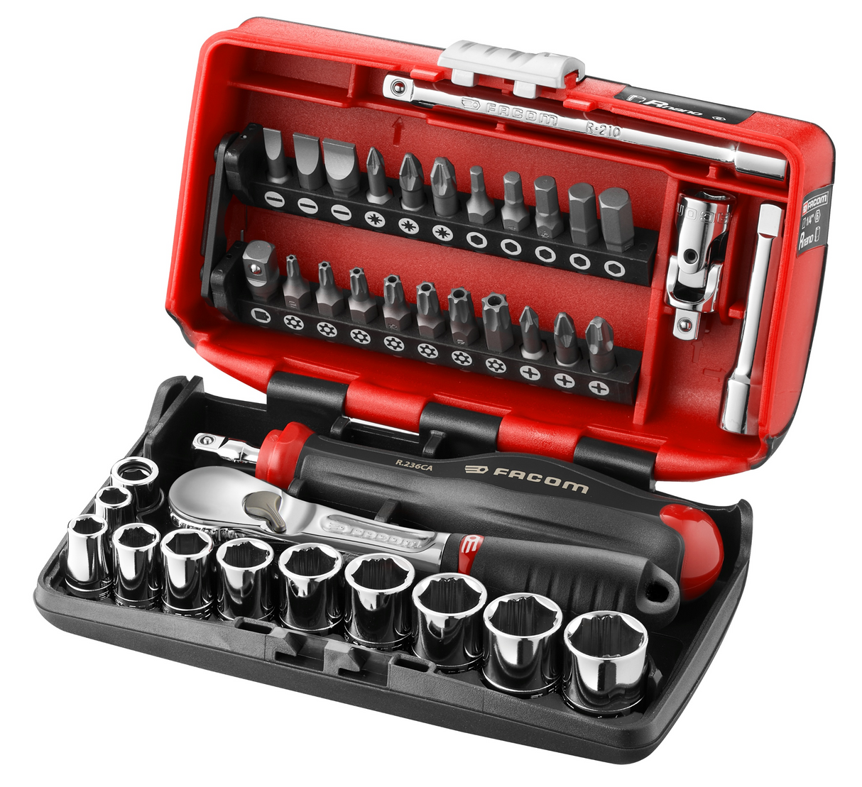 Pack OGV® Grip NANO - un jeu de clés mixtes 441 en étui 8 pièces + un coffret NANO 1/4" 38 pièces