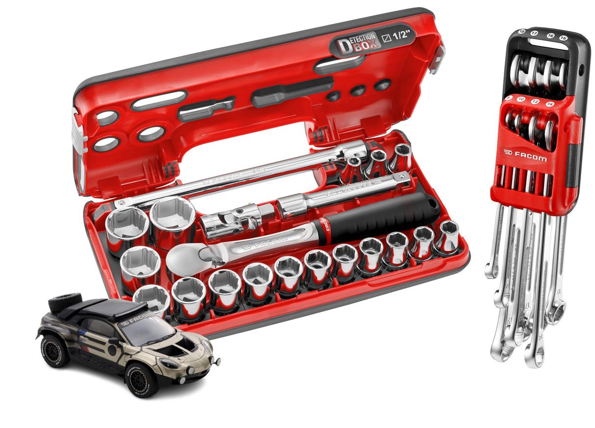 Pack OGV® Grip DBOX - un jeu de clés mixtes 441 en étui 8 pièces + un coffret DBOX 1/2" 21 pièces