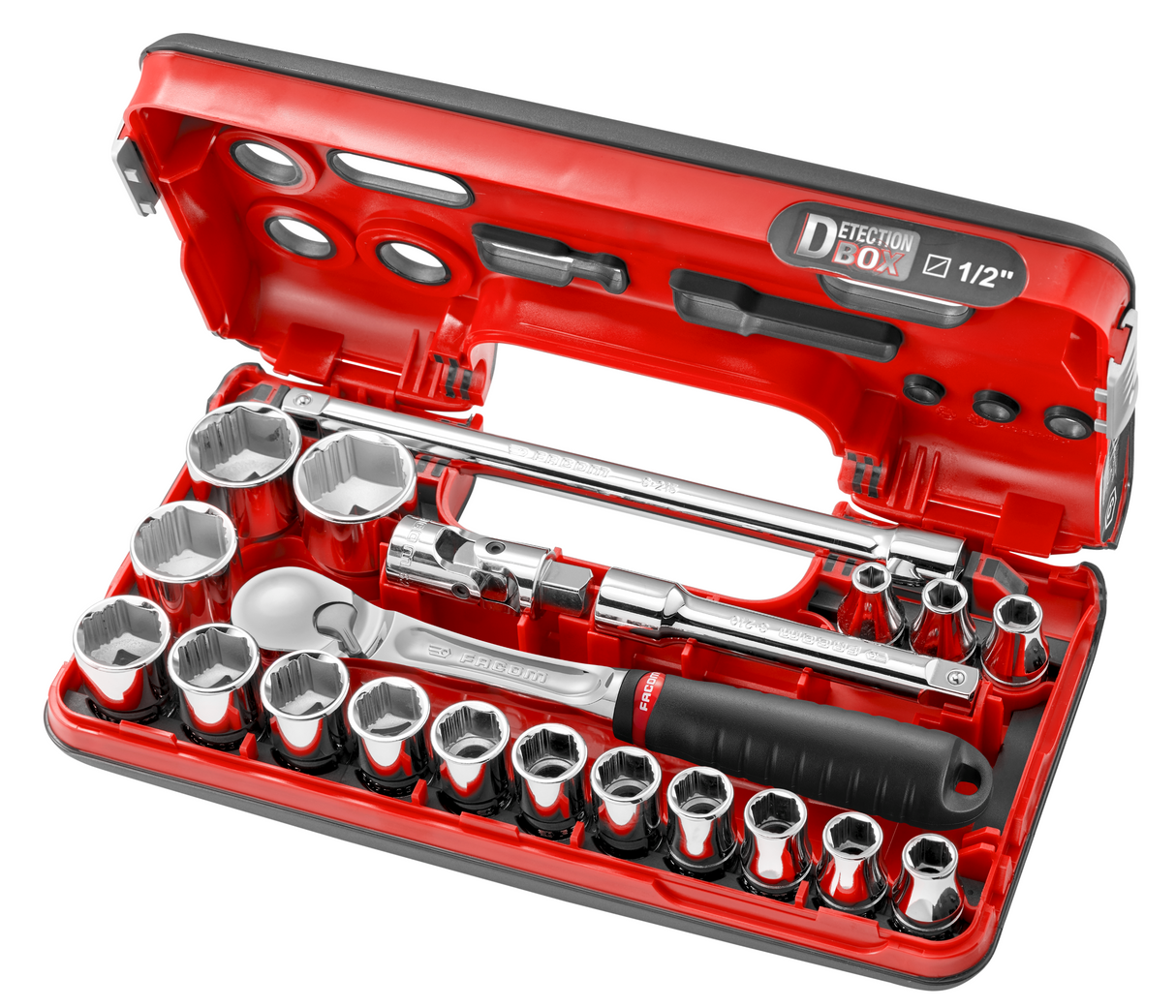 Pack OGV® Grip DBOX - un jeu de clés mixtes 441 en étui 8 pièces + un coffret DBOX 1/2" 21 pièces