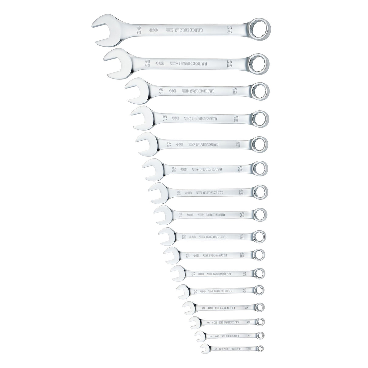 Jeu de clés mixtes - 40B - Trousse textile - 7 pièces