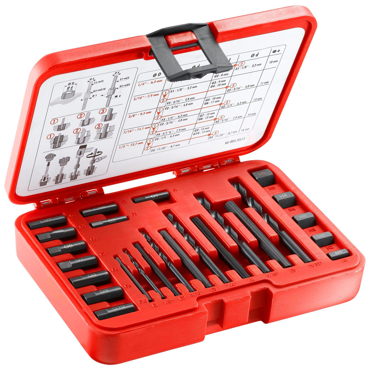 Jeu D'Extracteurs De Goujons BGS 65505 - 5 Pièces (6-12mm)