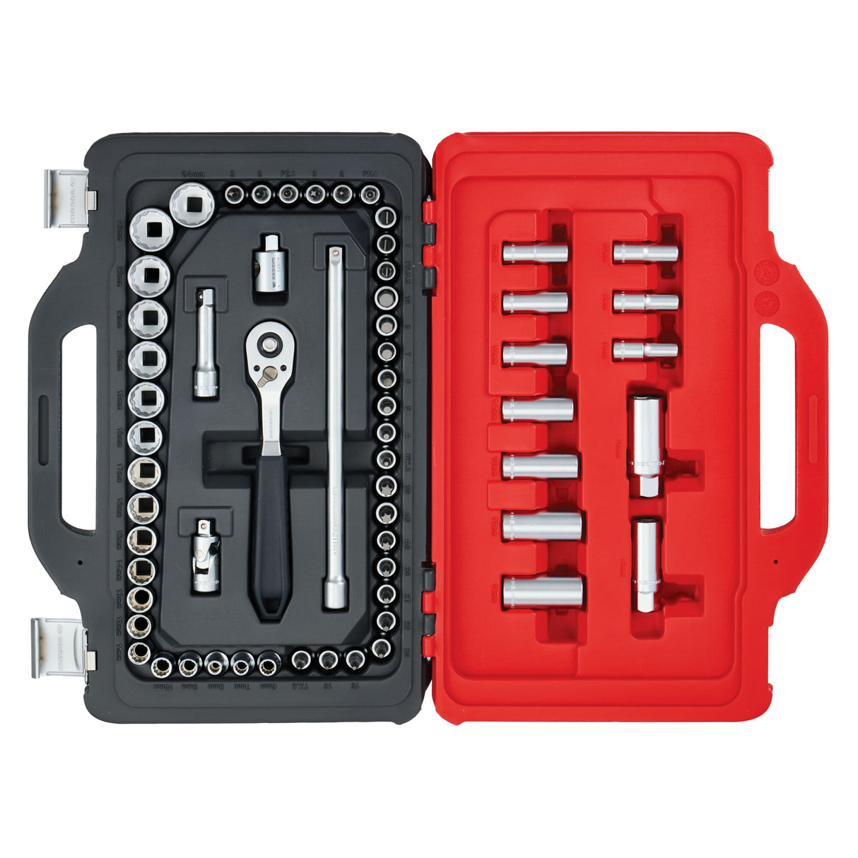 Coffret cliquet-douilles 3/8 Twin Box - 62 pièces