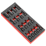 Jeu de douilles choc Torx®, avec module mousse, contient 17 pièces