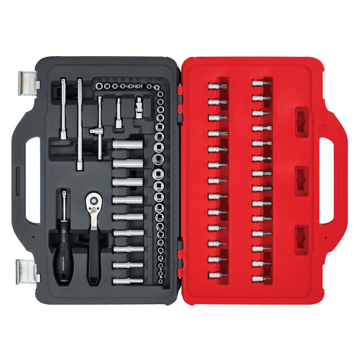 Coffret cliquet-douilles 1/4" Twin Box - 72 pièces