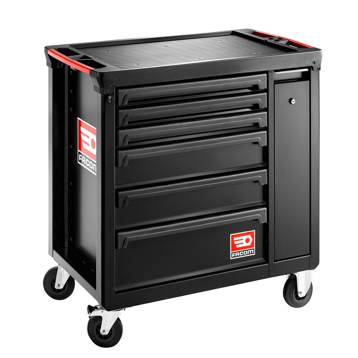 Servante ROLL 6 tiroirs + 1 tiroir vertical. Possibilité de ranger 3 modules par tiroir horizontal