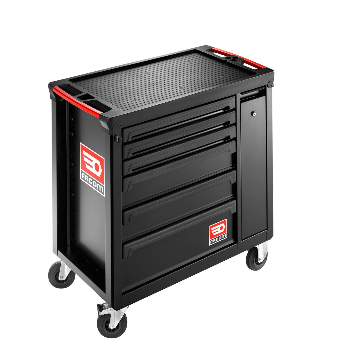 Servante ROLL 6 tiroirs + 1 tiroir vertical. Possibilité de ranger 3 modules par tiroir horizontal