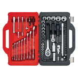 Coffret cliquet-douilles 1/4" & 1/2" + clés mixtes 40B. Twin Box - 82 pièces