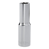 S.HLAT - Douilles longues, 12 pans métriques, 1/2"