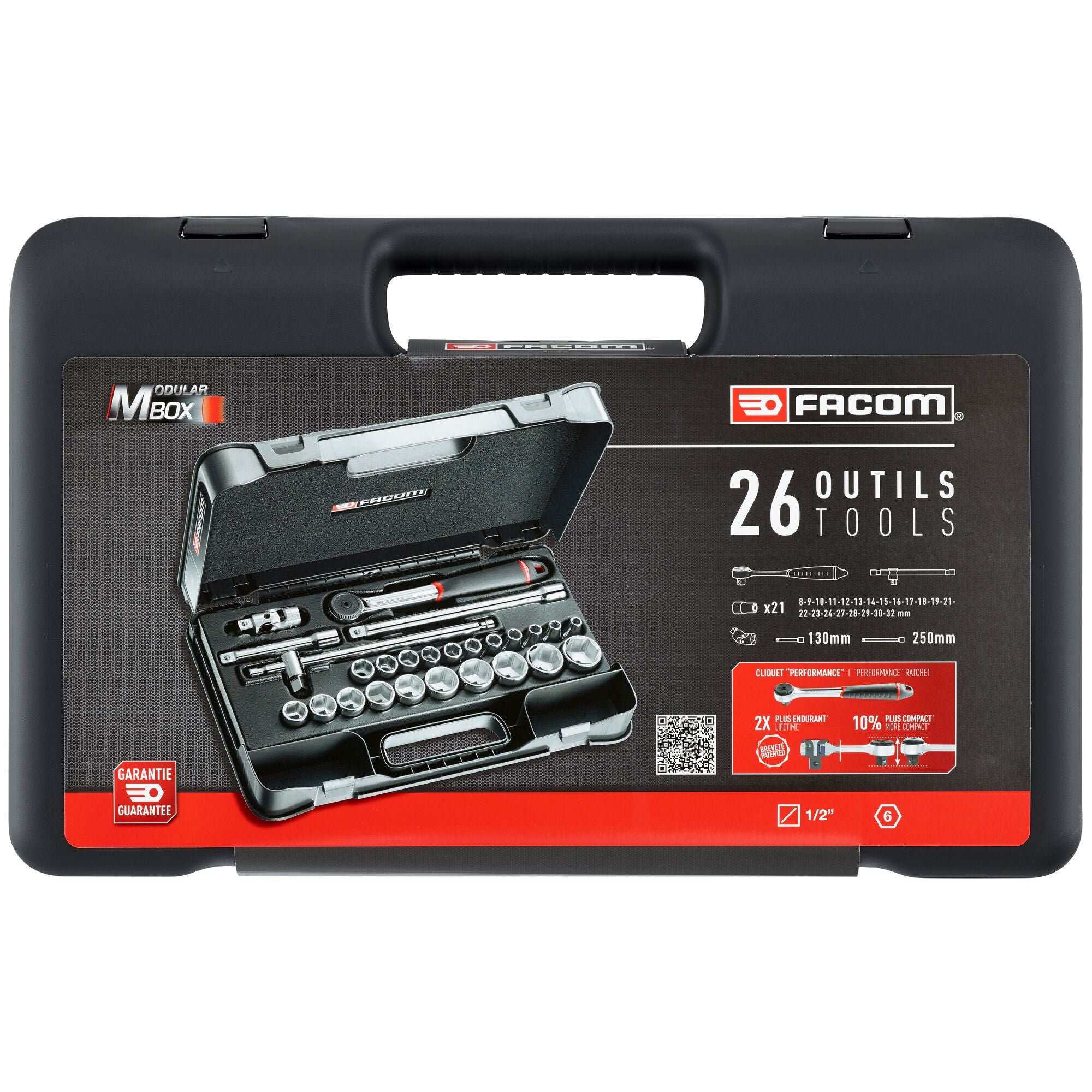 ペプシ！5166 /2セット　5280/1セット Jeu de douilles, 6 pans métriques, 26 pièces, 1/2