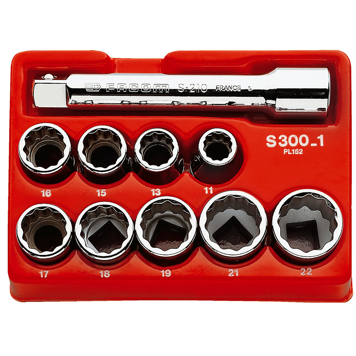 Jeu De 3 Douilles Longue à Cliquet Pour Clé à Chocs – Taille 17, 19, 21 Mm – Marque Dema – Réf. D20526
