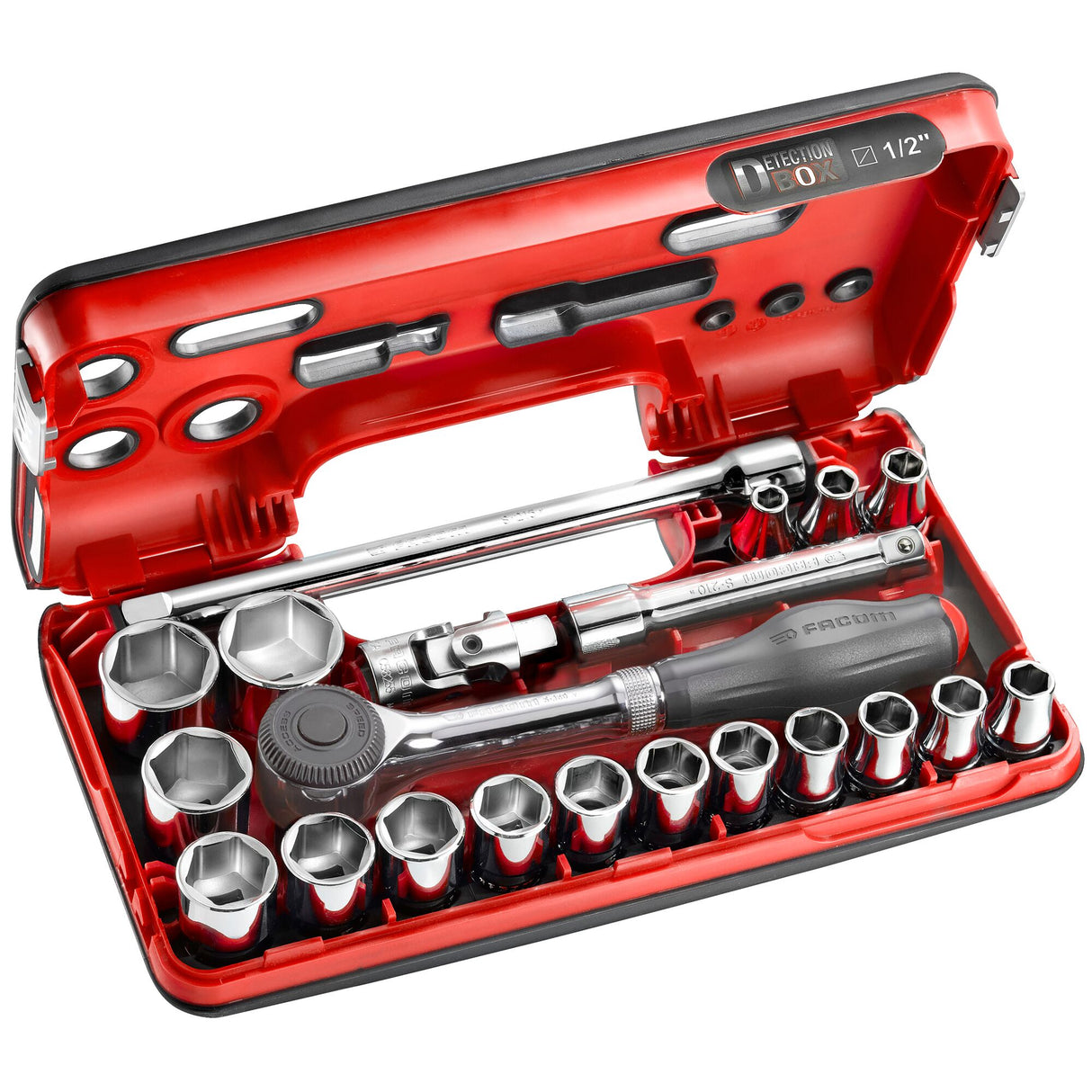 Jeu de douilles DBOX, 6 pans métriques, 1/2"