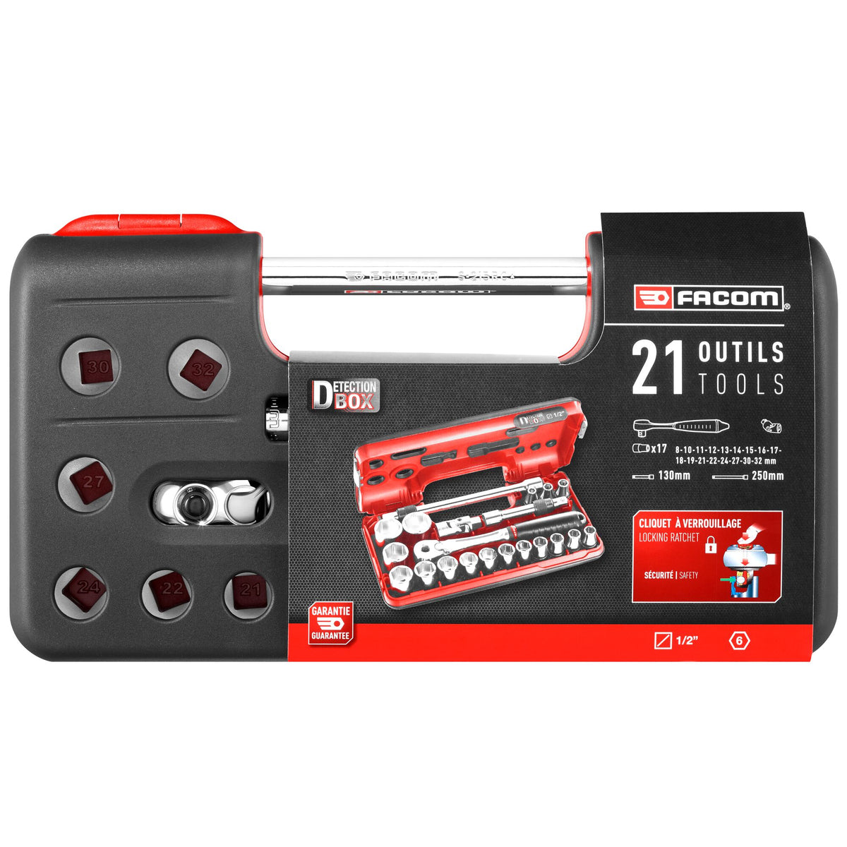Coffret Detection Box métrique, 6 pans, 1/2" FRANCE