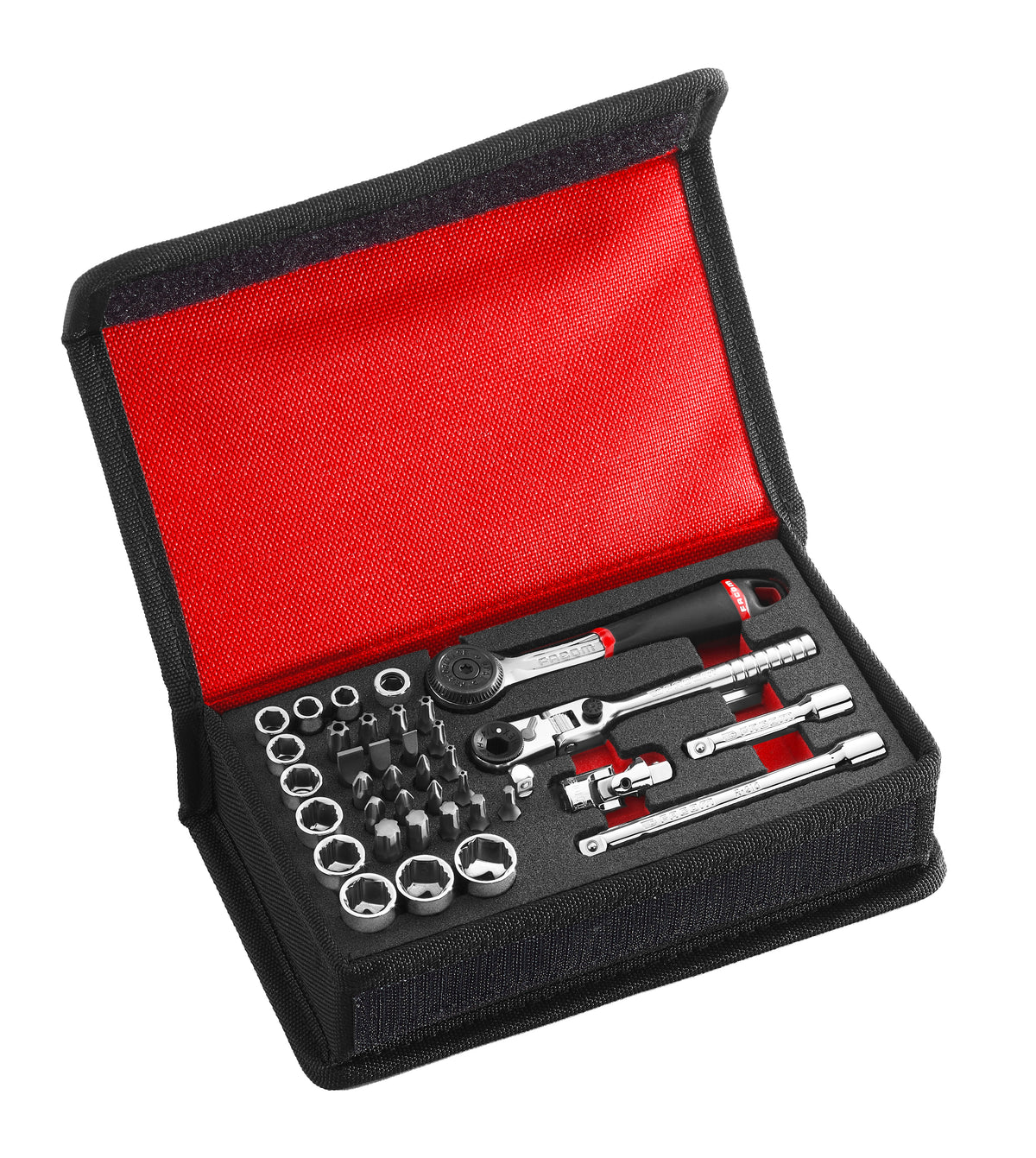 39 Outils 1/4” OGV® GRIP + Coffret textile Édition lim – FACOM FRANCE
