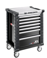 Servante 7 tiroirs, L 569 x h 421 mm, 3 modules par tiroir, plateau 0,28m²